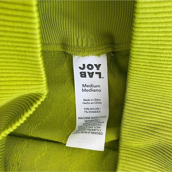 JoyLab Cable Knit Seamless Leggings Medium Green NWOT - Picture 4 of 5